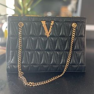 Versace Virtus Quilted Small Tote Bag